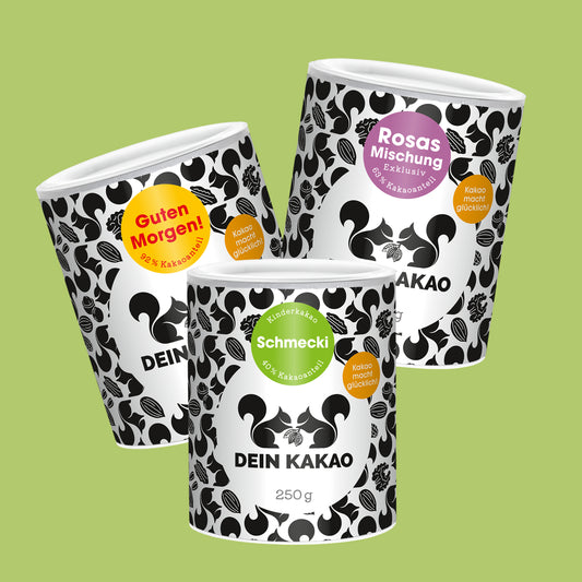 Unser Schokoladenpulver-Trio für die ganze Familie 750 g