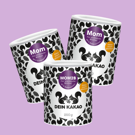 Schokoladenpulver – unser Schwangerschafts- und Stillzeit-Trio 750 g