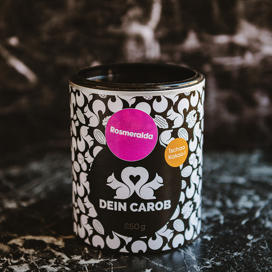 Unser Bio Getränkepulver auf Carobbasis mit Ingwer, Kurkuma, Zimt