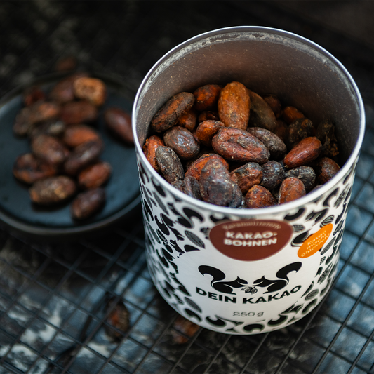 Bio karamellisierte, geröstete Kakaobohnen