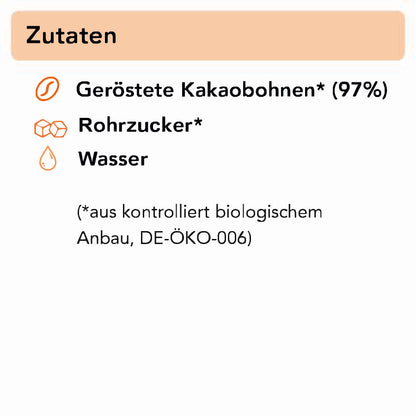 Karamellisierte, geröstete Bio Kakaobohnen