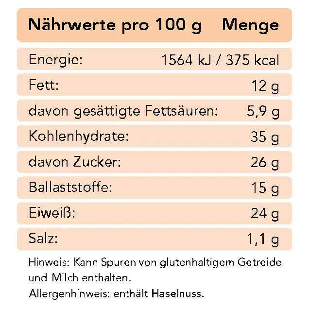 Haselnuss Bio Schokoladenpulver 250 g mit gemahlenen Haselnüssen aus dem Piemont