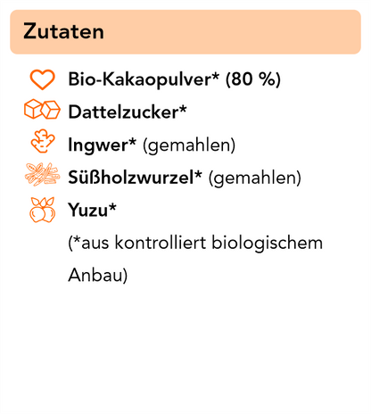 Noir Veganes Bio-Schokoladenpulver mit Ingwer, Lakritze und Yuzu 250 g