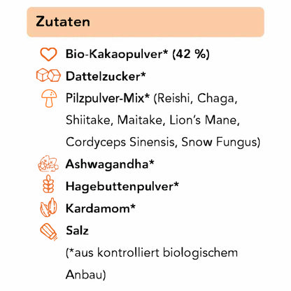 SOUL Bio Schokoladenpulver mit adaptogenen Pilzen 250 g