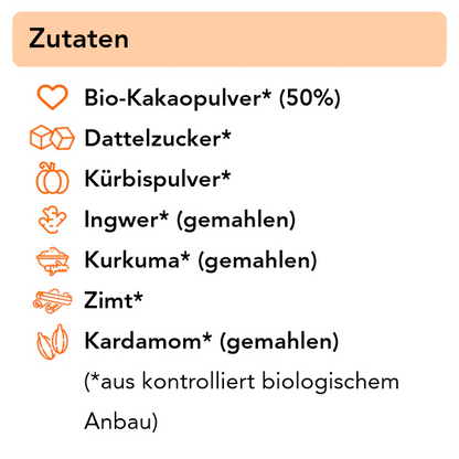 Spicekin Pump Bio Schokoladenpulver mit Bio Kürbispulver aus der Steiermark 250 g