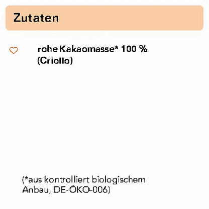 Bio Rohkakao Drops aus 100 % Criollo Kakao 250 g