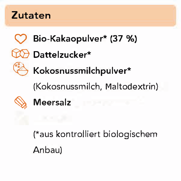 Kokoskuss Bio-Schokoladenpulver 20er-Box 400 g