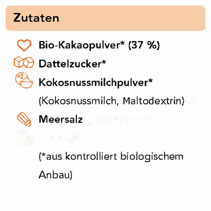 Kokoskuss Bio-Schokoladenpulver 20er-Box 400 g