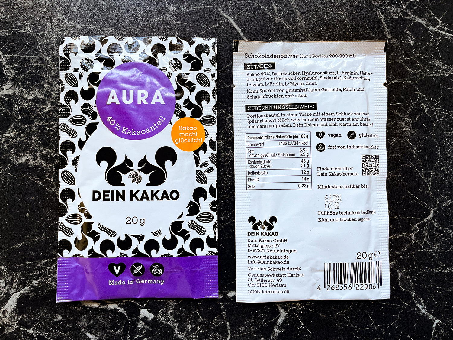 AURA Dein Beauty-Schokoladenpulver mit Fokus auf Kollagen & Selfcare 20er-Box 400 g