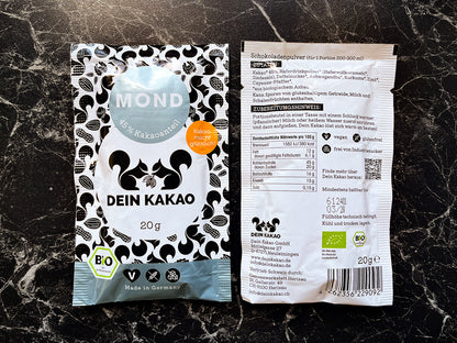 MOND Unser Bio Schokoladenpulver mit Ashwagandha und Kurkuma 20er-Box 400 g