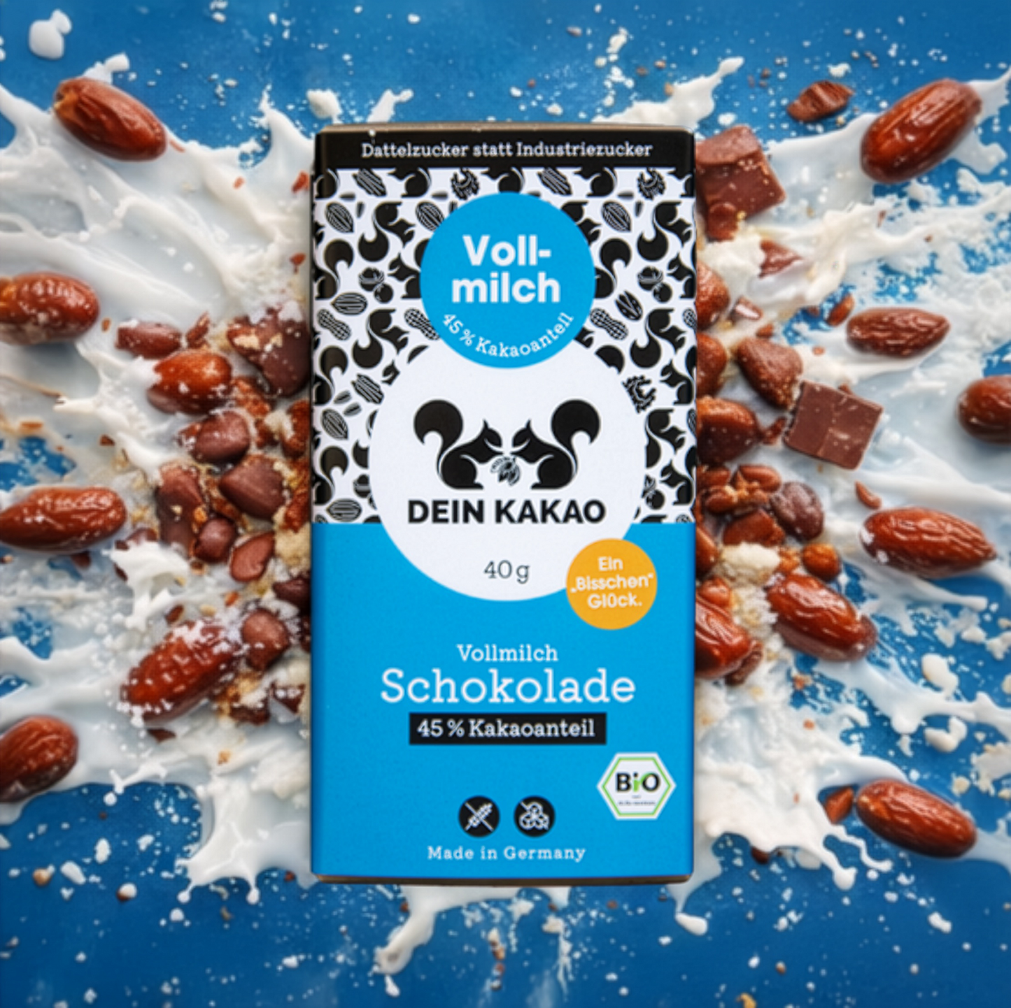Vollmilch – Bio Vollmilchschokolade mit Dattelzucker 40 g