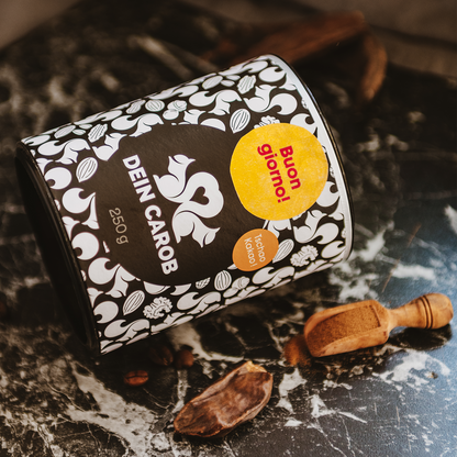 Unser Bio Getränkepulver auf Carobbasis mit Kaffee