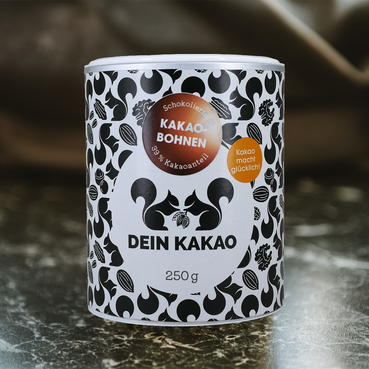 Karamellisierte Kakaobohnen in Bio Hafer-Mandel-Kakaomasse mit 39%-Kakaogehalt und Dattelpulver 250 g