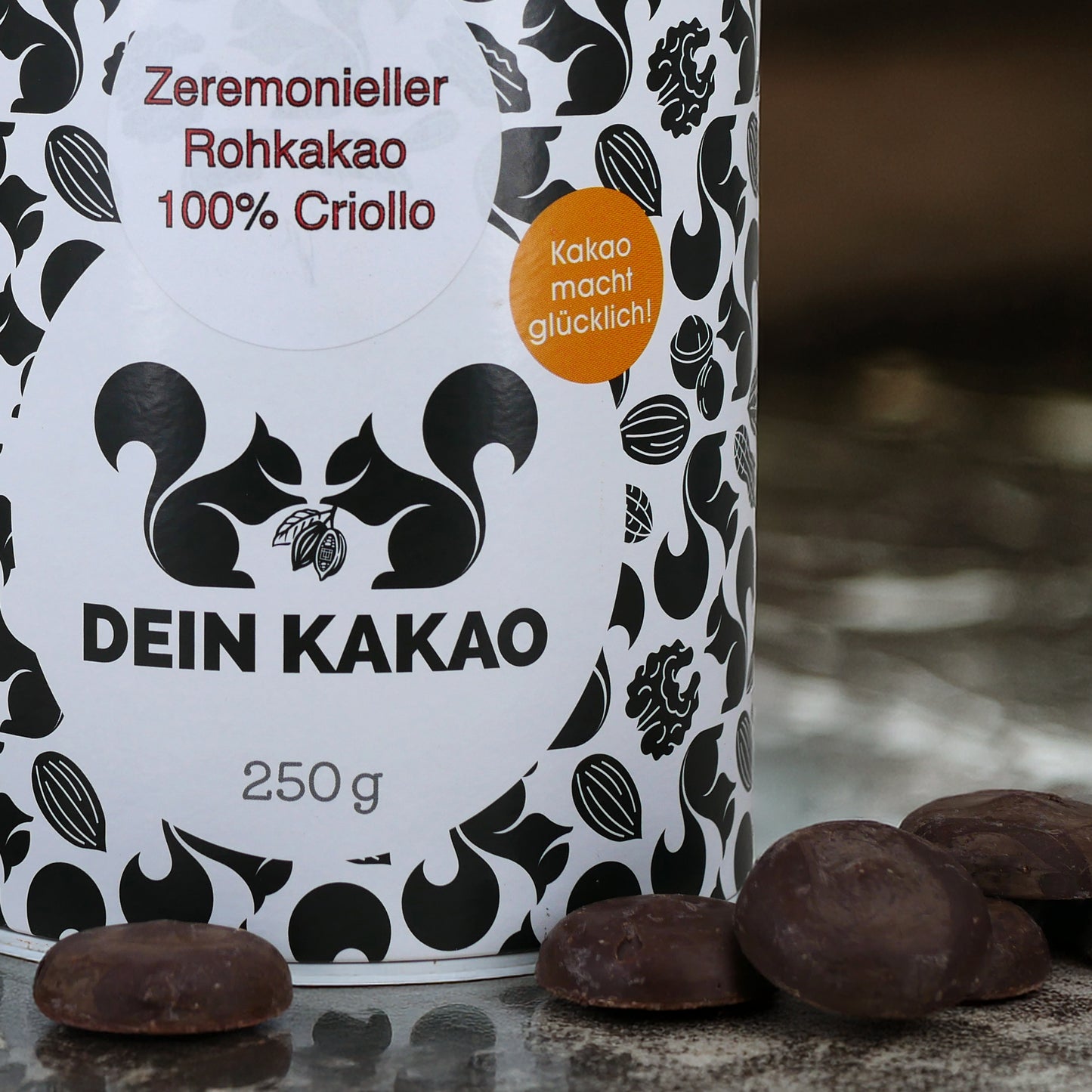 Bio Rohkakao Drops aus 100 % Criollo Kakao 250 g