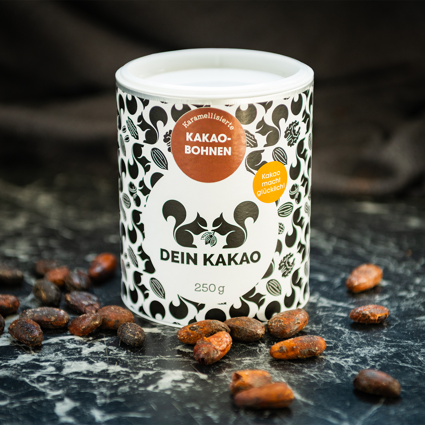 Bio geröstete, karamellisierte Kakaobohnen 250 g