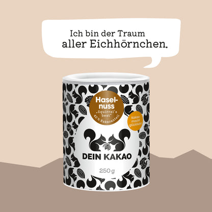 Haselnuss Bio Schokoladenpulver 250 g mit gemahlenen Haselnüssen aus dem Piemont
