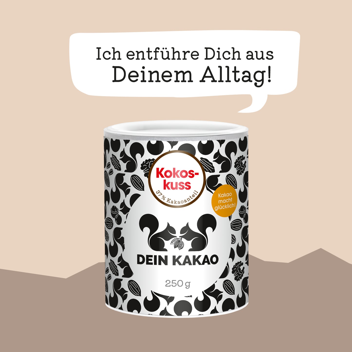Kokoskuss Unser Bio Kokosnuss Schokoladenpulver 250 g