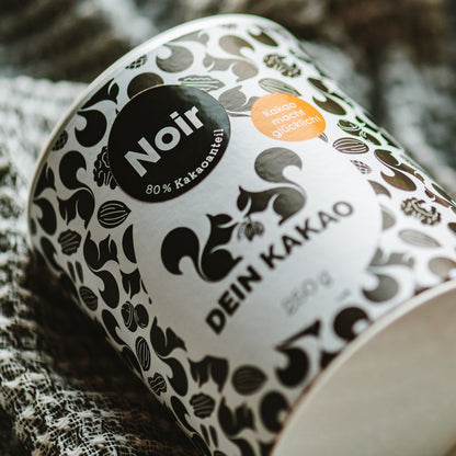 Noir Veganes Bio-Schokoladenpulver mit Ingwer, Lakritze und Yuzu 250 g