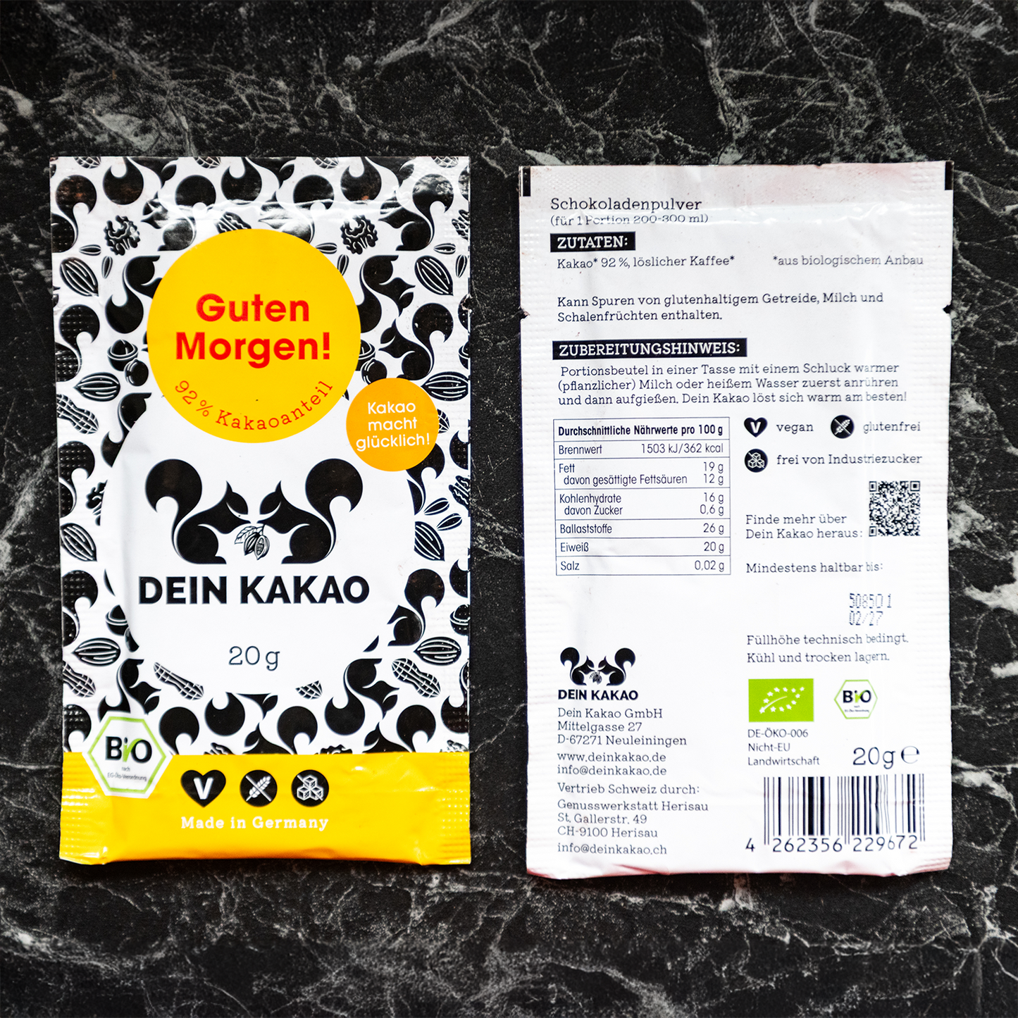 Guten Morgen! Bio-Schokoladenpulver 20er-Box 400 g