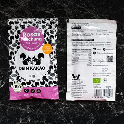 Rosas Mischung Bio-Schokoladenpulver 20er-Box 400 g