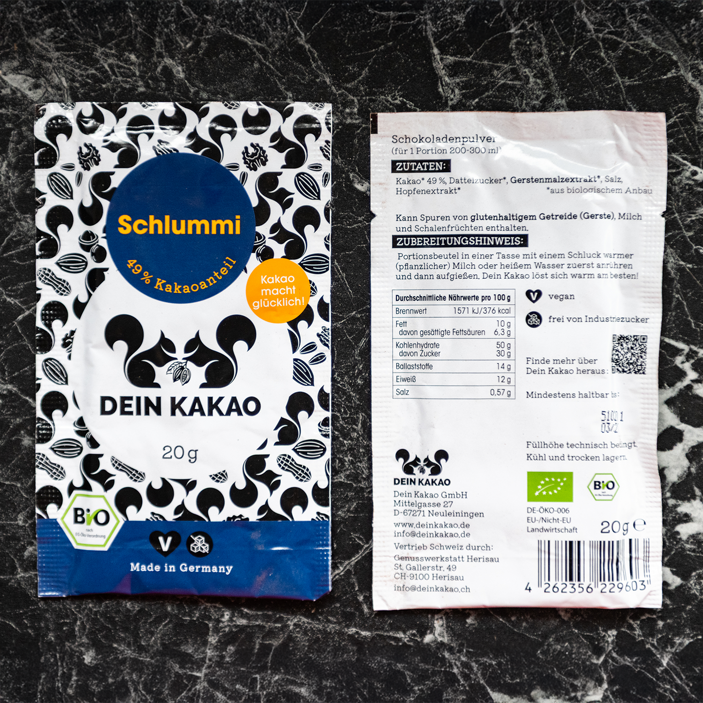Schlummi Bio Schokoladenpulver 20er-Box 400 g