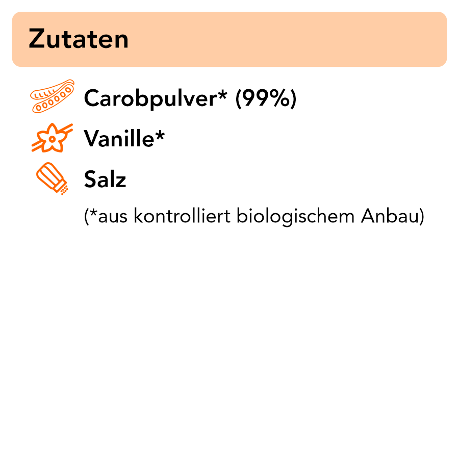 dolce vita – unser Bio Getränkepulver auf Carobbasis mit echter Vanille 250 g